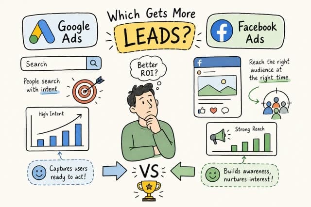 Google Ads vs Facebook Ads: Which Is Better for Leads?